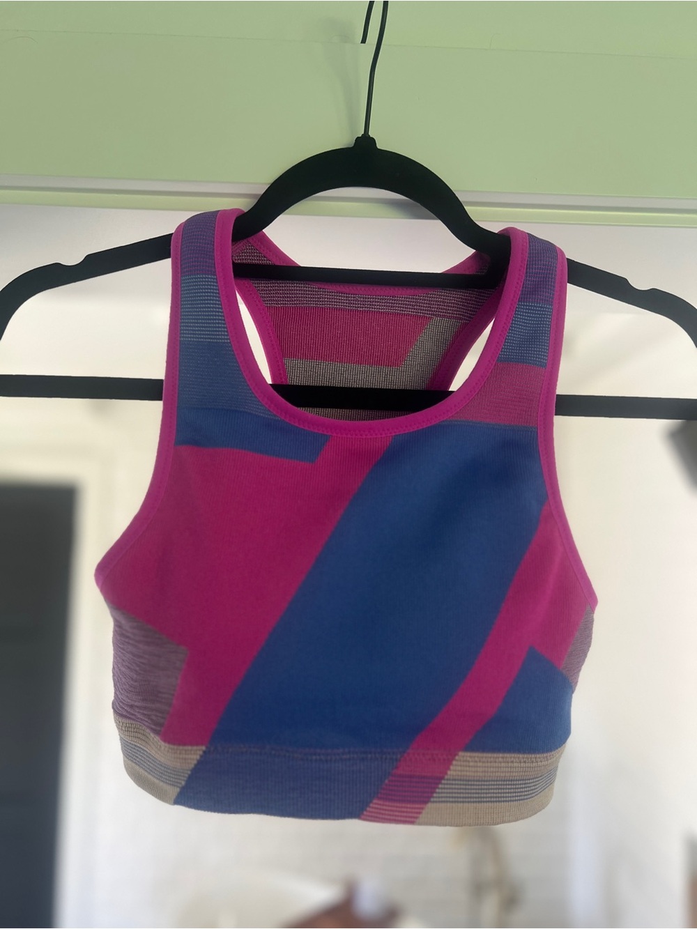 Nike dri-fit Pink & Purple Colorblock Longline Sports Bra medium runs small - Picture 5 of 6